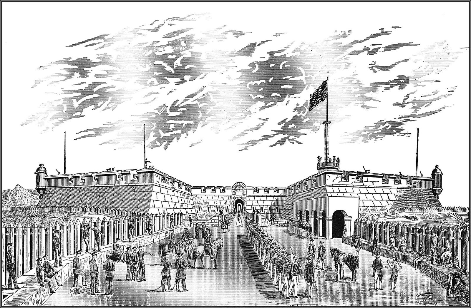 The fortress in a 19th-century engraving