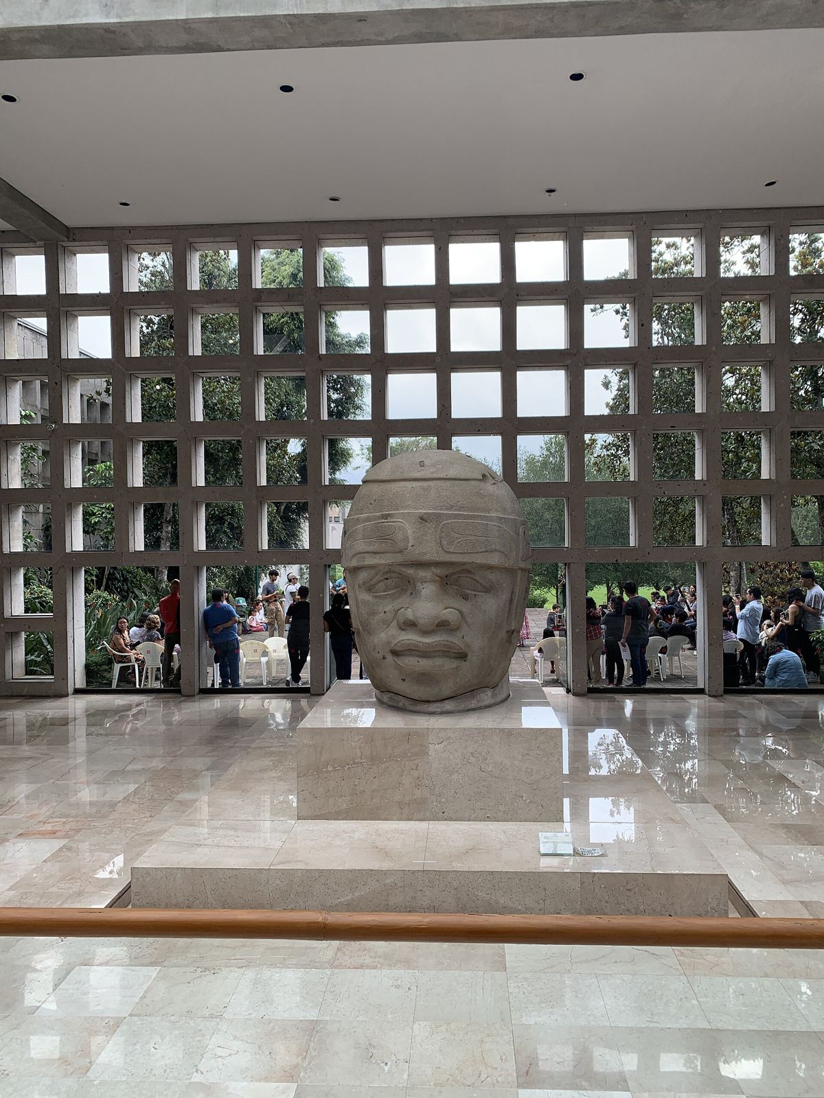 An Olmec colossal head in Xalapa