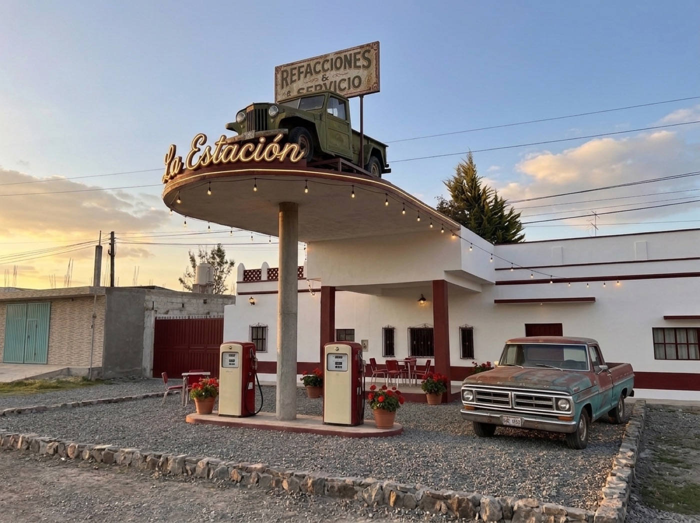 Nostalgia direction, highway front